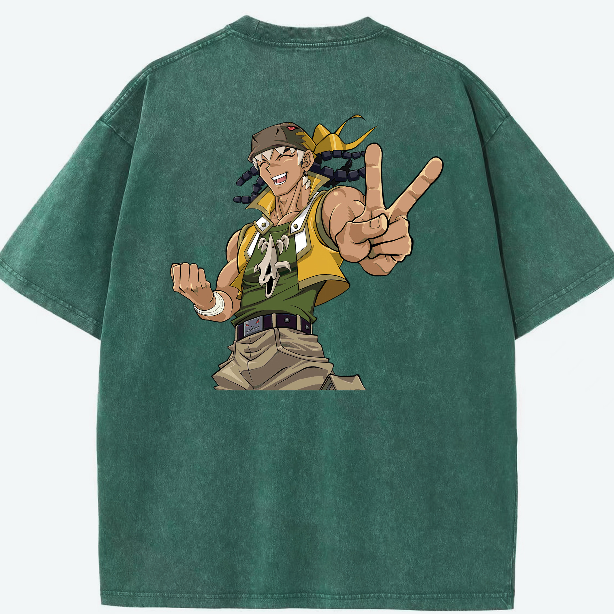 （画像用） 遊☆戯☆王 Yu-Gi-Oh! 綿100% ヴィンテージ風 半袖Tシャツ（背面プリント）